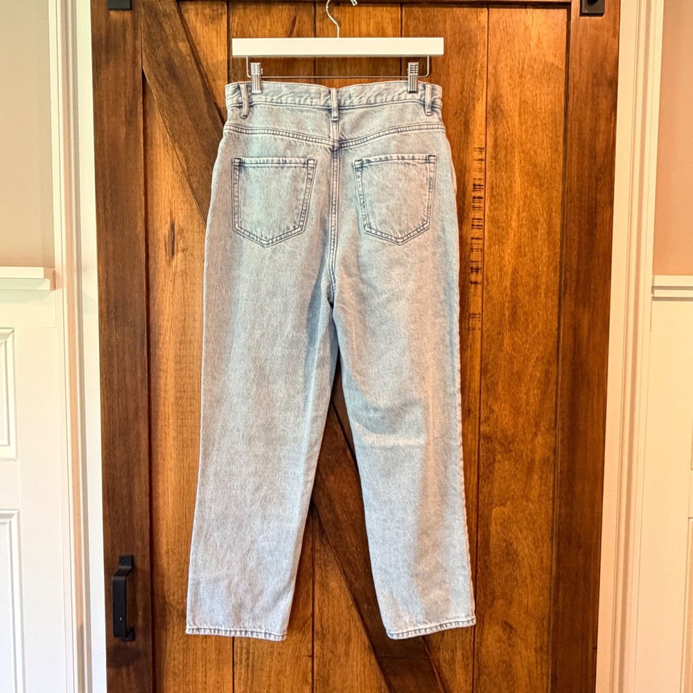PacSun High Rise Straight Leg Size 28 Light Wash Button Fly Jeans Womens - Picture 4 of 8